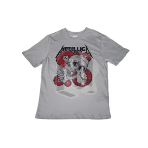 Playera "Metallica Sku" Estampado Pecho