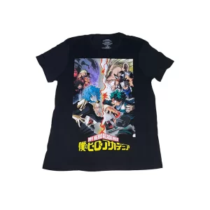Playera «Heroes vs Villanos - My Hero Academia» Estampado Pecho