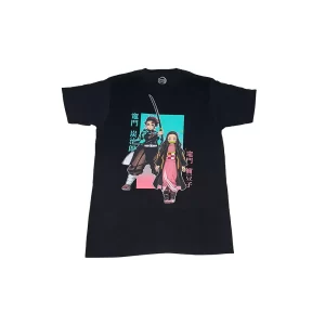 Playera  "Demon Slayer - Tanjiro - Nezuko" Estampado Pecho