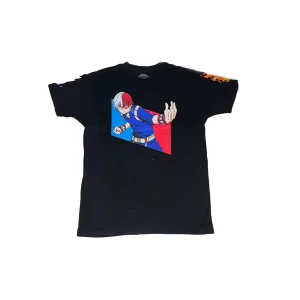 Playera  "My Hero Academia -Todoroki " Estampado Pecho y Mangas